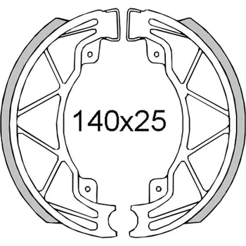 Brzda pro motocykl Brzdové čelisti RMS 225120421 zadní PIAGGIO/VESPA Primavera 125 2016-2020