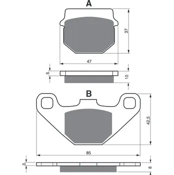 Brzdová destička Brzdové destičky GOLDFREN 042 S3 PEUGEOT Vivacity 50 2005-2009