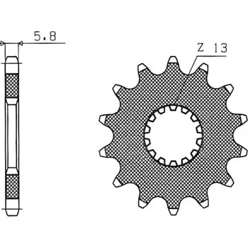 Řetězová sada pro motocykl řetězové kolečko pro sekundární řetězy typu 520, SUNSTAR (12 zubů) SUZUKI LT-F 160 Quadsport K4 2004-2004