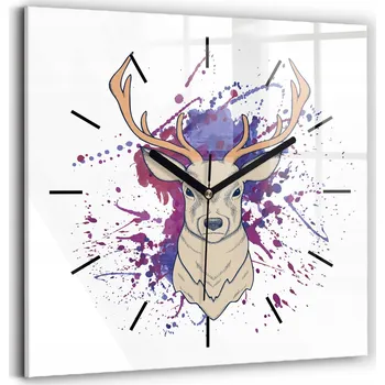 Hodiny Nástěnné hodiny Wallfluent fialové 30 cm