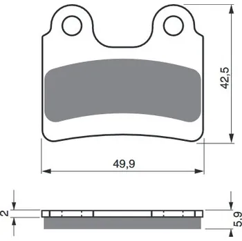 Brzdová destička Brzdové destičky GOLDFREN 198 S3 198 S3