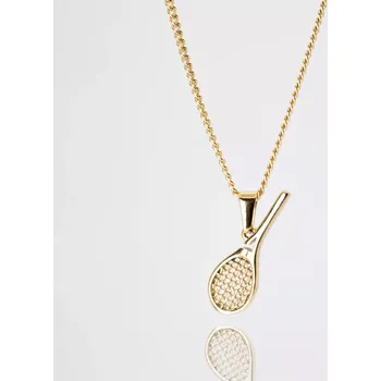 Řetízek Řetízek z chirurgické oceli - ZLATÁ TENISOVÁ RAKETA