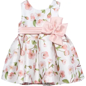 Kojenecké šaty ABEL & LULA dívčí květované šaty s mašlí bílá, růžová vel. 98 cm
