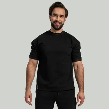 Pánské tričko GymBeam Triko Oversized Heavy Black - STRIX Velikost: M, Barva: černá