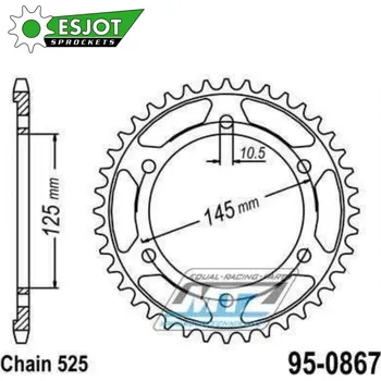 Řetězová sada pro motocykl Rozeta ocelová (převodník) 0867-44zubů ESJOT 50-29009-44 - Yamaha TDM850 / 91-01 YAMAHA TDM 850 1991-2001