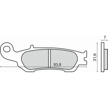 Brzdová destička Brzdové destičky RMS 225102840 organické YAMAHA YZ 450 F 2008-2015