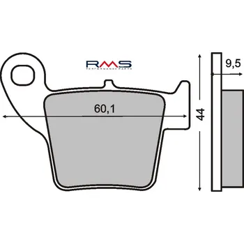 Brzdová destička Brzdové destičky RMS 225100660 organické HONDA CRF 450 X 2005-2016