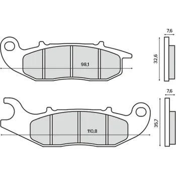 Brzdová destička Brzdové destičky RMS 225103340 zadní organické HONDA CRF 250 R 2017-2017