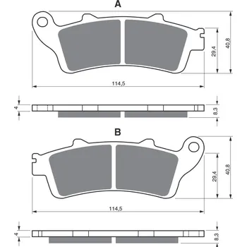 Brzdová destička Brzdové destičky GOLDFREN 178 S33 STREET REAR HONDA VTX 1800 2001-2007
