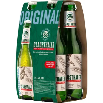 Pivo Clausthaler Original 4×0,33 l nealkoholické, sklo