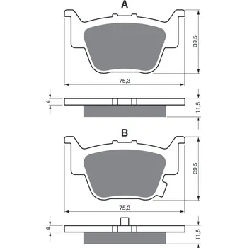 Autodíl Brzdové destičky GOLDFREN 399 AD 399 AD