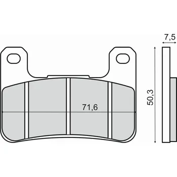 Brzdová destička Brzdové destičky RMS 225102960 organické SUZUKI GSX-R 750 2004-2005