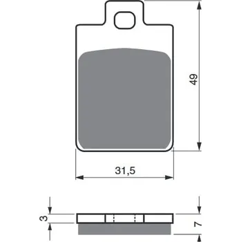 Brzdová destička Brzdové destičky GOLDFREN 142 S3 PIAGGIO/VESPA TPH 125 Typhoon 1996-2003