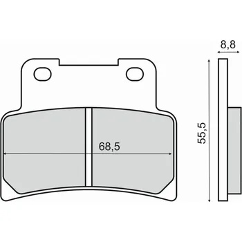 Brzdová destička Brzdové destičky RMS 225102830 organické YAMAHA YZF-R 125 2014-2018
