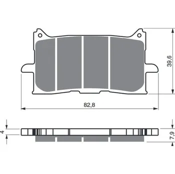 Brzdová destička Brzdové destičky GOLDFREN 379 AD STREET HONDA X-ADV 750 2017-2018