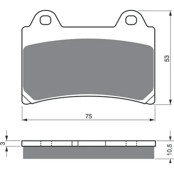 Brzdová destička Brzdové destičky GOLDFREN 073 AD YAMAHA FZR 750 1986-1988
