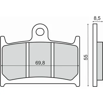 Brzdová destička Brzdové destičky RMS 225103030 organické SUZUKI GSF 1200 Bandit (S) 1996-2000