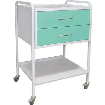 OV - 52 vozík 2-zásuvkový, mobilní, bílý/tyrkysový