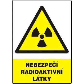 Nebezpečí radioaktivní látky 210x297mm - plast