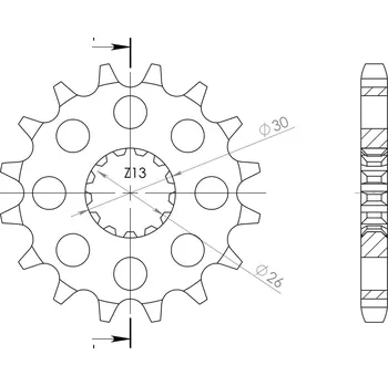 Řetězová sada pro motocykl Řetězové kolečko SUPERSPROX CST-1180:17 17 zubů, 530 TRIUMPH Daytona 1000 1991-1995