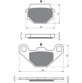 Autodíl Brzdové destičky GOLDFREN 086 S3 086 S3
