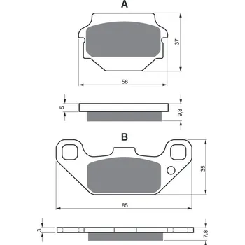 Autodíl Brzdové destičky GOLDFREN 091 AD OFF-ROAD FRONT KAWASAKI KEF 300 Lakota 1995-1999