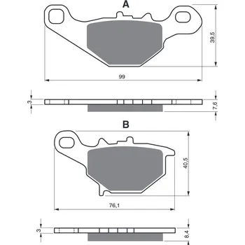 Brzdová destička Brzdové destičky GOLDFREN 109 K5 109 K5