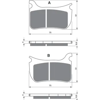Brzdová destička Brzdové destičky GOLDFREN 276 AD OFF-ROAD FRONT 276 AD