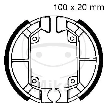 Brzda pro motocykl Sada brzdových čelistí EBC 886 neobsahuje pružiny 886
