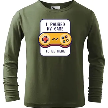 Chlapecké tričko DOBRÝ TRIKO Dětské bavlněné triko s potiskem To be here Velikost: 146/10 let, Barva: Khaki