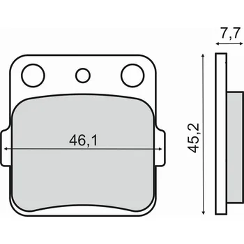 Brzdová destička Brzdové destičky RMS 225102850 organické KAWASAKI KEF 300 Lakota 1995-2003