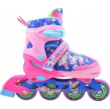 Kolečkové brusle KOLEČKOVÉ BRUSLE Brusle 2v1 NASTAVITELNÉ Kaučuková LED vel. 38-41