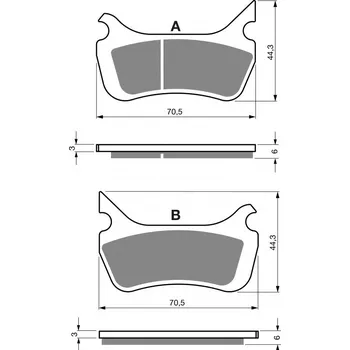 Brzdová destička Brzdové destičky GOLDFREN 414 AD STREET 414 AD