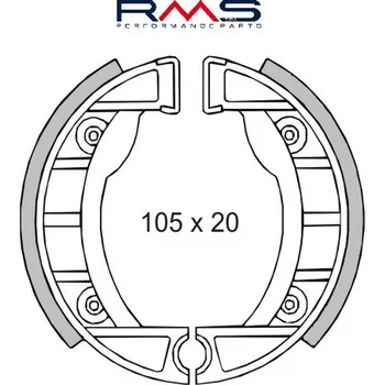 Brzda pro motocykl Brzdové čelisti RMS 225120200 PIAGGIO/VESPA Ciao 50 1980-1988