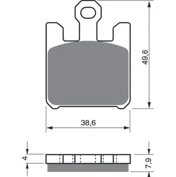 Brzdová destička Brzdové destičky GOLDFREN 200 S33 STREET FRONT (1 set = 4 pcs) SUZUKI VL 1600 M Intruder 2005-2005