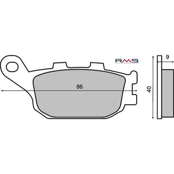 Brzdová destička Brzdové destičky RMS 225100930 organické YAMAHA MT-09 Tracer 2015-2018