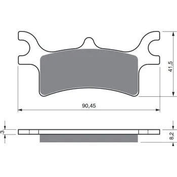 Brzdová destička Brzdové destičky GOLDFREN 209 AD STREET POLARIS Sportsman 500 2003-2012