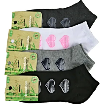 Dámské ponožky SUNIY Dámské bambusové kotníkové ponožky vzor 18 Velikost: 35 - 38