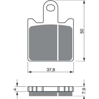 Brzdová destička Brzdové destičky GOLDFREN 249 S33 STREET FRONT (1 set = 4 pcs) KAWASAKI GTR 1400 2007-2011