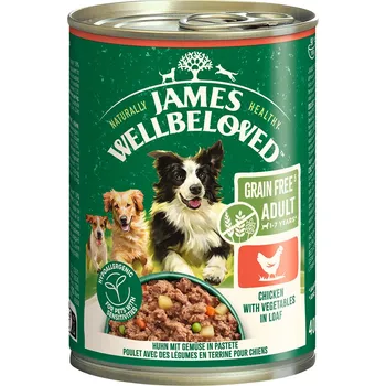 Krmivo pro psa 6x400g James Wellbeloved Adult Dog Grain Free Hypoalergenic kuřecí v paštice
