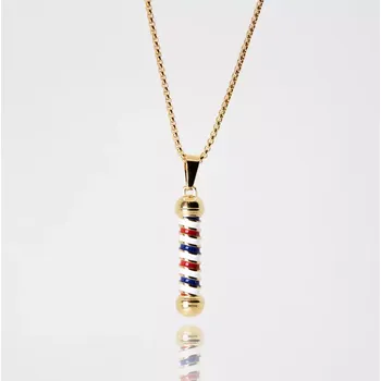 Řetízek Řetízek z chirurgické oceli - ZLATÝ BARBER POLE