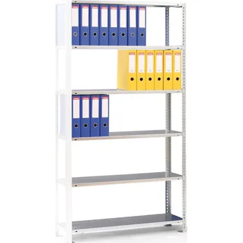 Prodejní regál META Regál na šanony COMPACT, 2200 x 1000 x 300 mm, pozink, přídavný