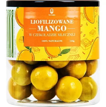 Sušená potravina FORMELO LYOFILIZOVANÉ MANGO V MLÉČNÉ ČOKOLÁDĚ 110G DÓZA