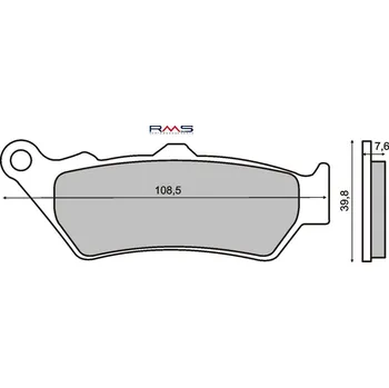 Brzdová destička Brzdové destičky RMS 225101010 organické BMW C1 125 2000-2004