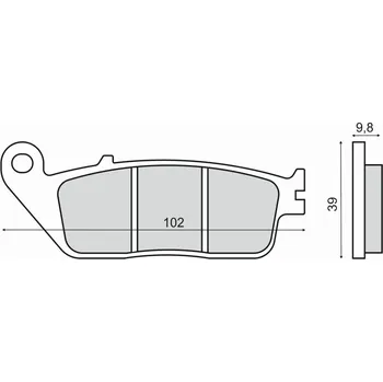 Brzdová destička Brzdové destičky RMS 225103140 organické 225103140