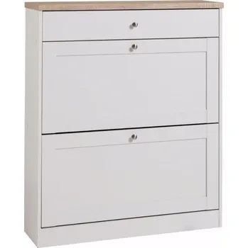 Botník Bílý botník se zásuvkou Støraa Hector, 2 přihrádky ID_891866
