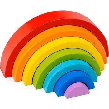Dřevěná hračka Dřevěná duha-balanční oblouky