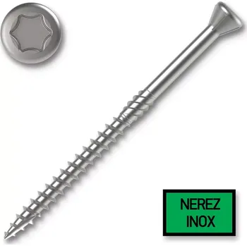 Vrut Ráj dřeva Jacer Vrut terasový 5,0x60 zápust.hl. TX25 A2 nerez Příslušenství - Spojovací materiál