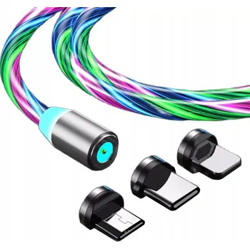 Datový kabel Kabel Interlook USB - USB typ C / microUSB / Lightning 1 m vícebarevný