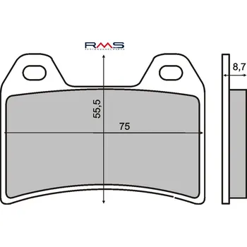 Brzdová destička Brzdové destičky RMS 225101100 organické KTM Adventure 1190 (R) 2013-2016